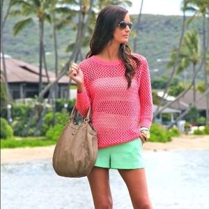 Mint green mini shorts